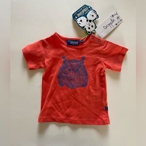 Someone Kids T-shirt Orange Hippo NWT